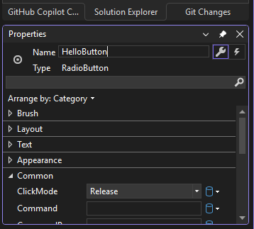 Screenshot som visar Prieskumník riešení Properties window för 