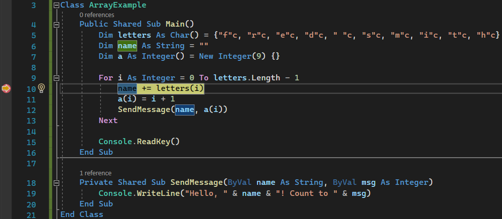 Skärmbild som visar Visual Studio Code-redigeringsfönstret med exekveringen stoppad vid en brytpunkt.