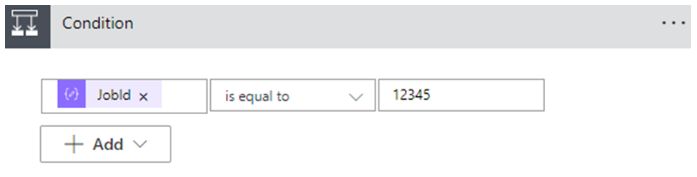 Screenshot of adding custom logic with a logical condition.