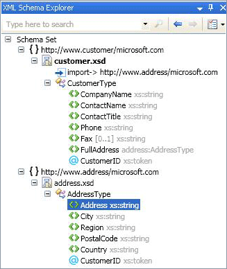 XML 架構檢視器